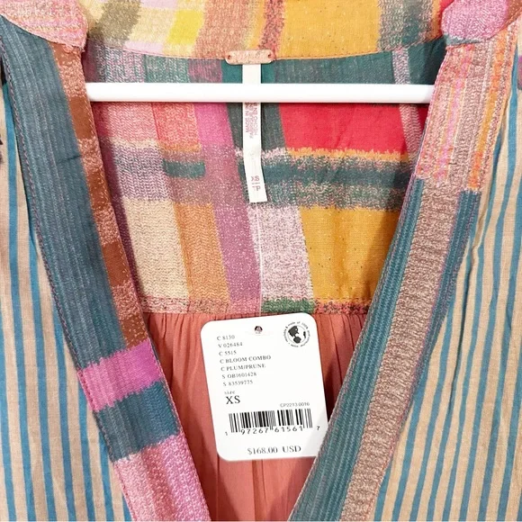 NWT Free People Agnes Mini Dress in Bloom Combo Sz XS - Picture 4 of 6